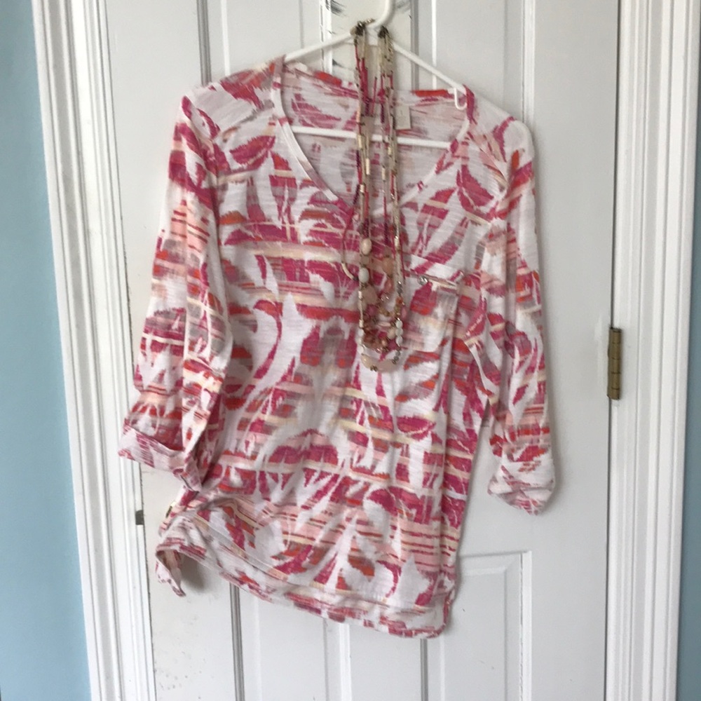 Knit top with matching necklace by Chico’s